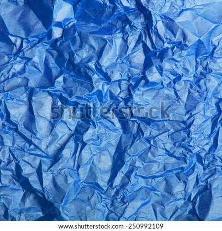 blue crumpled tissue paper for background