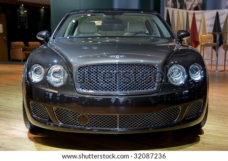 stock photo DETROIT JAN 12 Bentley Continental GT on display at the 