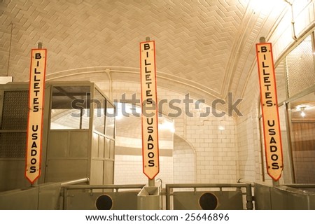 1919 chamberi underground station public free open access in madrid spain