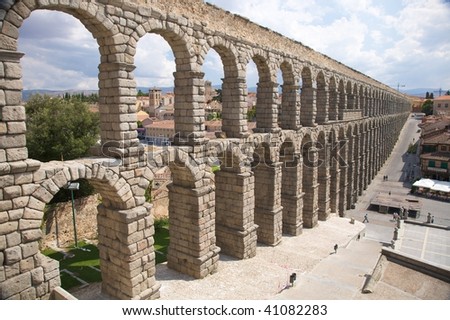 aqueduct of segovia city