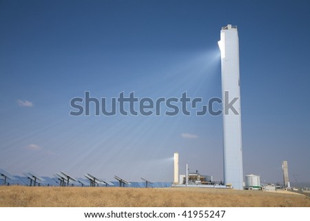 solar power tower diagram. seville solar power tower.