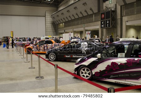 TOKYO - MAY 01: Showroom cars Tokyo Dream Party, an Anime and Manga Cosplay on May 01, 2011 at Tokyo Big Sight, Tokyo, Japan. Tokyo Dream Party is one of the biggest Anime & Manga conventions in Japan