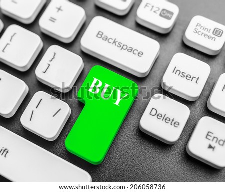 Keyboard with Buy button. Concept image.