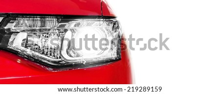 Red Car Headlight