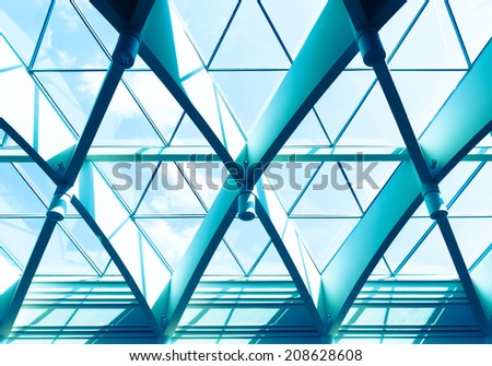 office building detail with triangle window