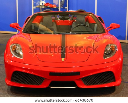 stock photo ESSEN NOV 26 Tuned Ferrari Cabrio F430 shown on November 26