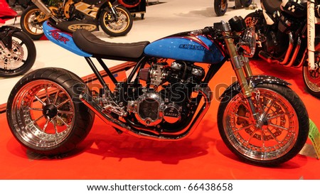 ESSEN - NOV 26: Tuned Motorbike Kawasaki Z 1000 Racer from 1979 shown on November 26, 2010 in Essen, Germany.