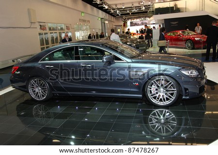 stock photo FRANKFURT SEPT 14 Brabus Rocket 800 based on Mercedes Benz 