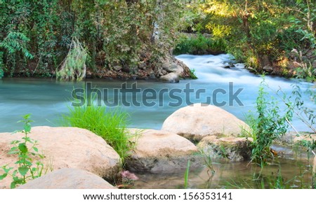 Jordan River - Jordan River At The Hazbani, One Of The Streams Feeding The Main Jordan In The North Of Israel