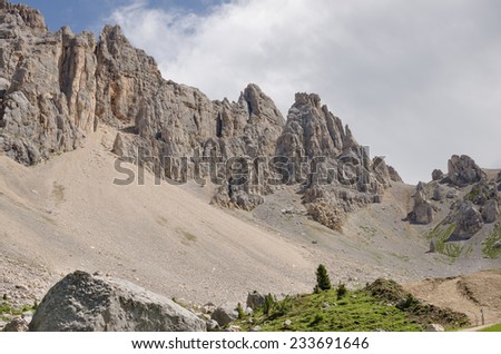 Latemar mountain group, Dolomites, Trentino, Alto-Adige, South Tirol, Italy