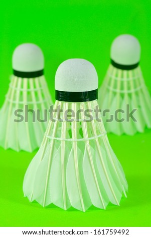Shuttlecock is a equipment to play badminton.