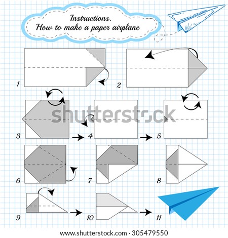 How to make a simple paper airplane step 