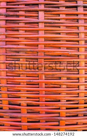 Close up of Rattan weave texture background
