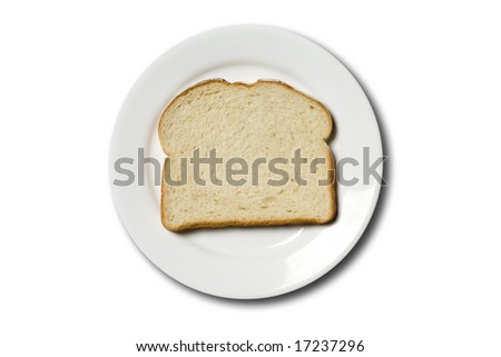stock photo : Fresh slice of sourdough bread on a white plate,isolated on a stock photo : Fresh slice of sourdough bread on a white plate,isolated on a