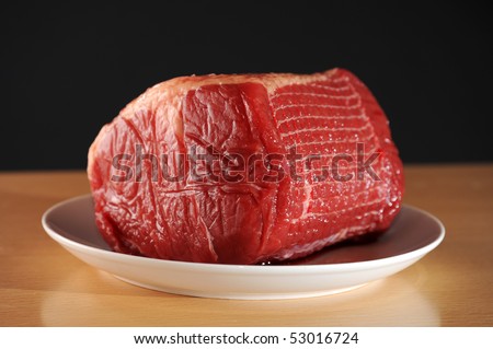 Raw Beef brisket, also known as corned beef