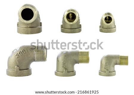 different size brass elbow pipe for water work, inch unit, 200 psi maximum pressure, class c10