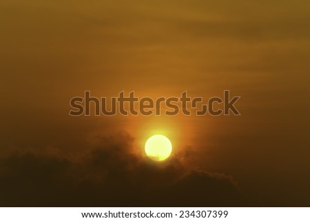 art of sky and big sun background