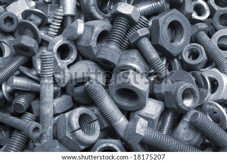 A large variety of nuts and bolts