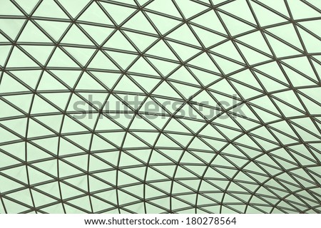A triangular mesh roof, truss