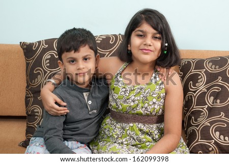 Indian girl boy brother sister