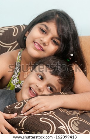 Indian girl boy brother sister