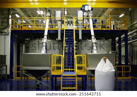Chemical factory interior
