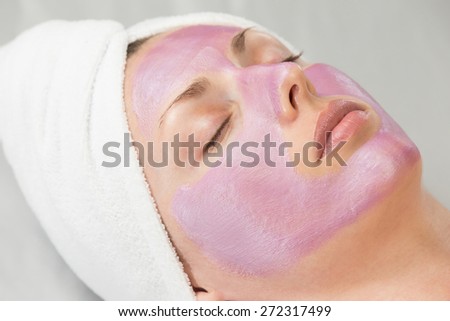 woman with a face-pack