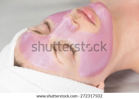 woman with a face-pack