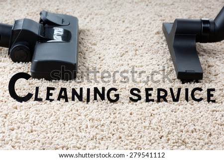 Image of carpet and brush with title