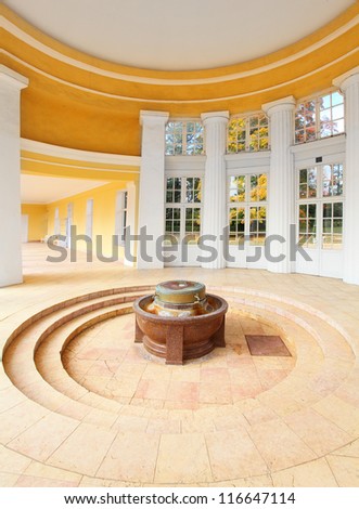 Marianske Lazne Spa, interior of The Ferdinand\'s Spring pavilion, Czech Republic, Europe