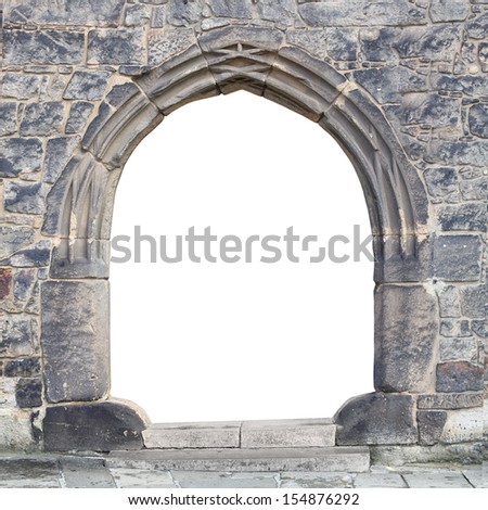Gothic stone gate with space for your text Gothic stone gate with space for your text