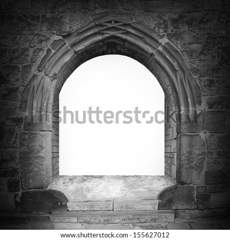 Gothic Stone Gate With Space For Your Text.