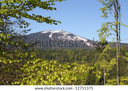 Bavarian Forest Mountains - highest peak Grosse Arber 1456 m - Germany Europe - hi res photo