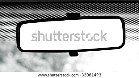 Rear view mirror with clipping path