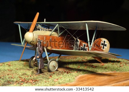 Aircraft model Albatross 1:72 Scale - extremely close up