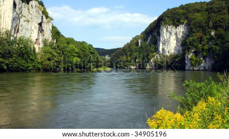 The Danube Gorge in Weltenburg Kelheim in Bavaria Germany