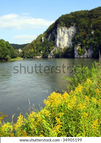 The Danube Gorge in Weltenburg Kelheim in Bavaria Germany