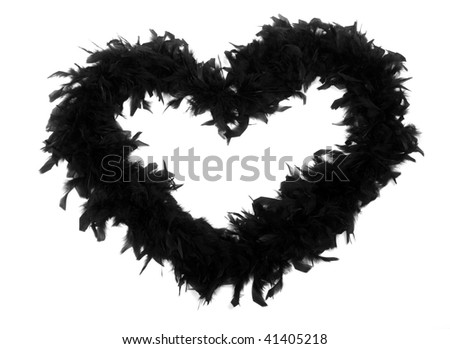 black and white emo hearts. Fluffy Black Heart made of