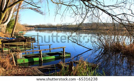 The Big Pond (Velky rybnik) Mantov - fishing and hunting ground nearby Pilsen City, Czech Republic, Europe