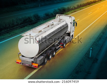 Tanker truck on the highway.