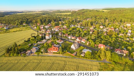 The Lhota Village, suburban district of a Pilsen City. Life area for high society. Czech Republic, Central Europe.