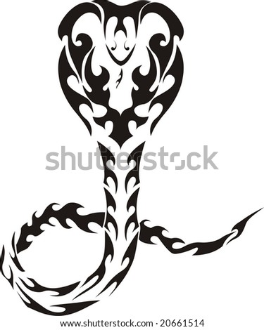 stock vector Tribal snake tattoo