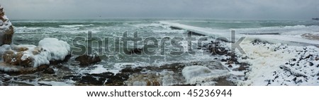 Winter  storm seascape