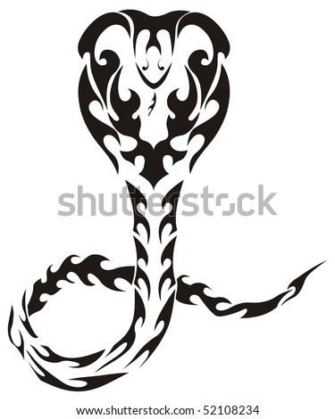 cobra tattoo. Tribal snake tattoo