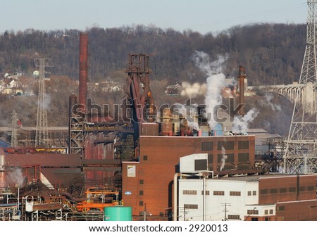 Steel mill blast furnaces