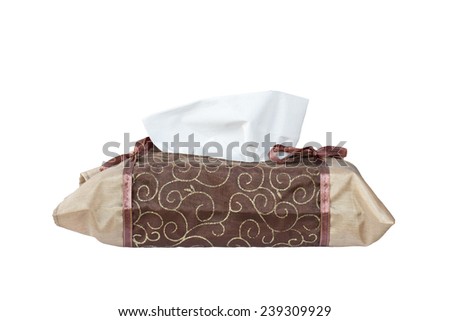 Decorative Tissue Box isolated isolated on white background