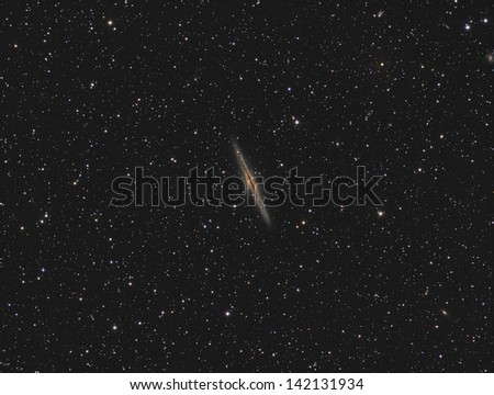 Spiral Galaxy NGC891 - An edge-on spiral galaxy about 27 million light years away in the constellation Andromeda