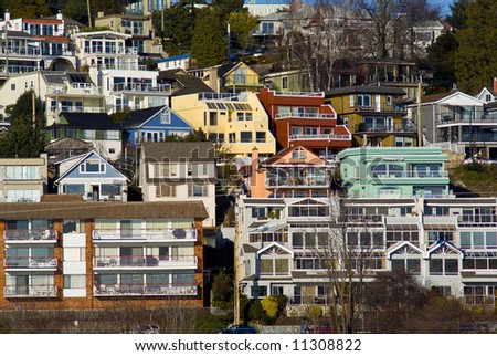 View of White Rock residential neighborhood on Marine Drive