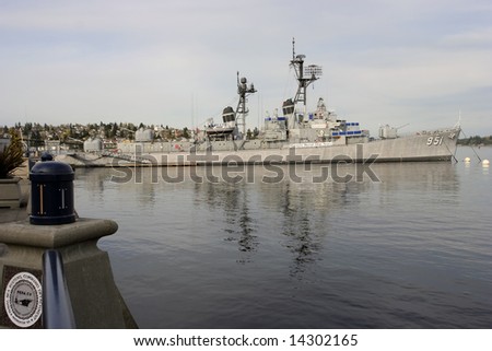 Historic Military ship docked in Puget Sound, Washington state