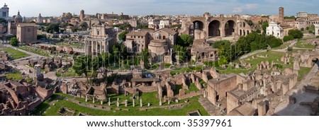 Panorama of Forum Romanum, Rome